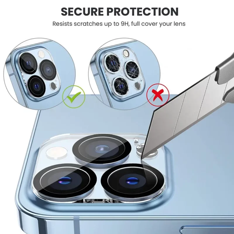 Lens Protective Glass 3D Glass Lens Tempered Glass Cell Phone Camera Lens Tempered Film for iPhone 14 13 12 Pro Max Mini - Image 2