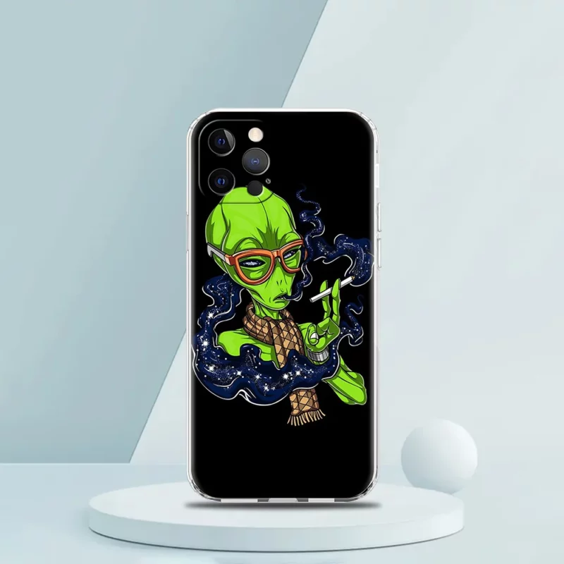 Cartoon Alien Cute Case for iPhone 16 15 14 13 12 Pro Max Cover Transparent Soft for iPhone 11 Pro Max 7 8 Plus XS XR Bags Capas - Image 5