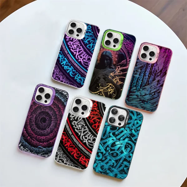 Pokras Lampas Art Graffi Phone Case For iPhone 16 15 14 13 12 11 Pro Max X XR XSMAX 8 7 Plus Matte Shockproof Back Cover