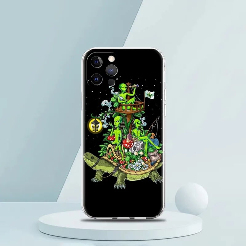 Cartoon Alien Cute Case for iPhone 16 15 14 13 12 Pro Max Cover Transparent Soft for iPhone 11 Pro Max 7 8 Plus XS XR Bags Capas - Image 6